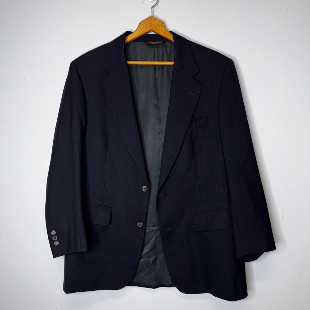 Brooks Brothers Mens Navy Blue Two Button Blazer Sport Coat Made in USA Solid